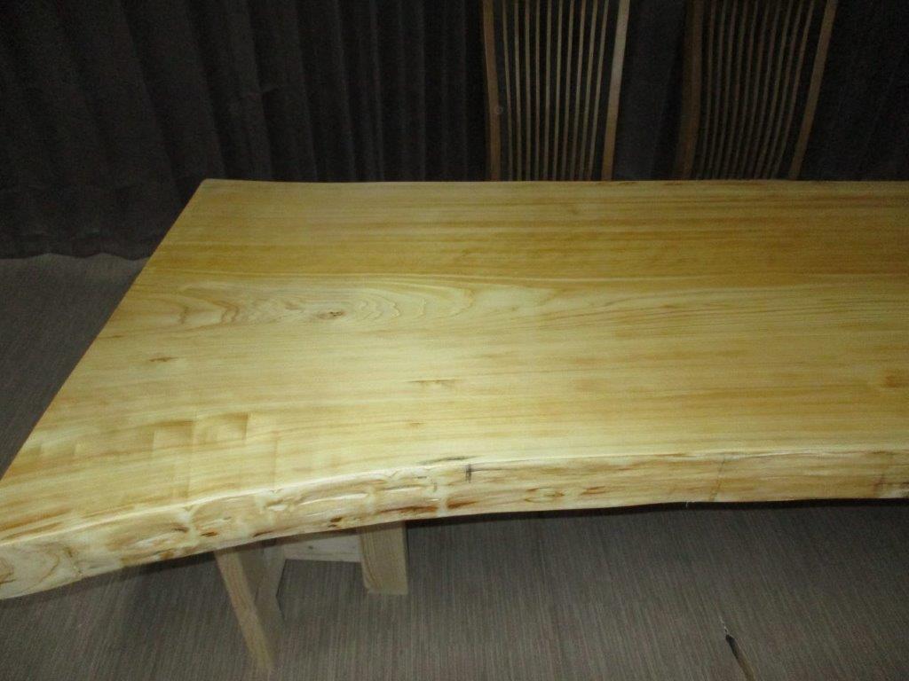 □ 檜 ヒノキ 一枚板 ダイニングテーブル ロー