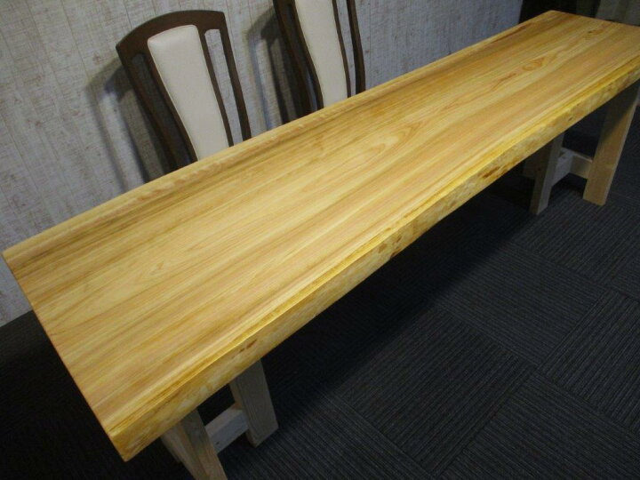 楽天市場】# 616□ 檜 ヒノキ 長さ220cm 一枚板 ダイニングテーブル 