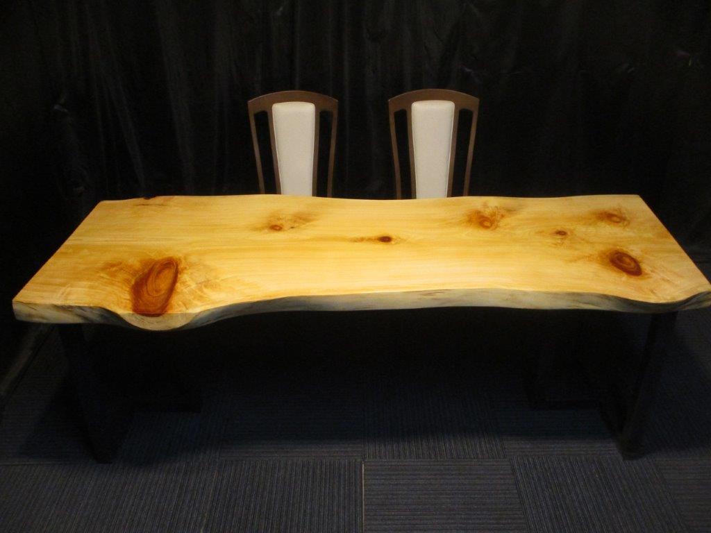 楽天市場】# 884□ 檜 ヒノキ 一枚板 ダイニングテーブル ローテーブル 