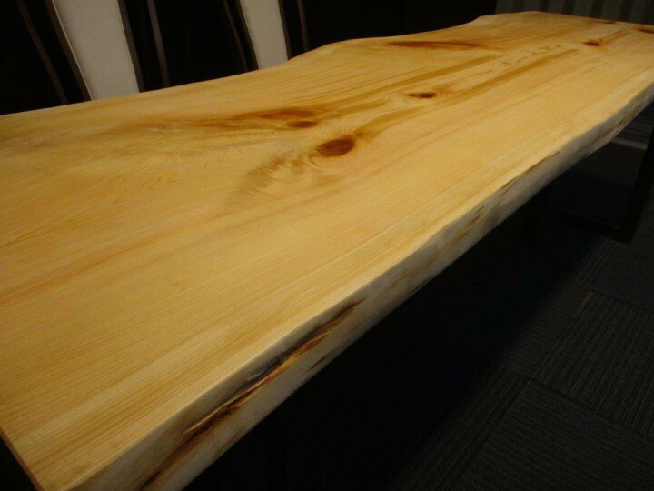 楽天市場】# 885□ 檜 ヒノキ 長さ210cm 一枚板 ダイニングテーブル 