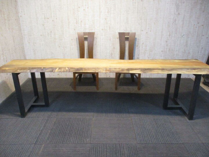 楽天市場】# 1093□ 椨 タブ 長さ265cm 一枚板 ダイニングテーブル 