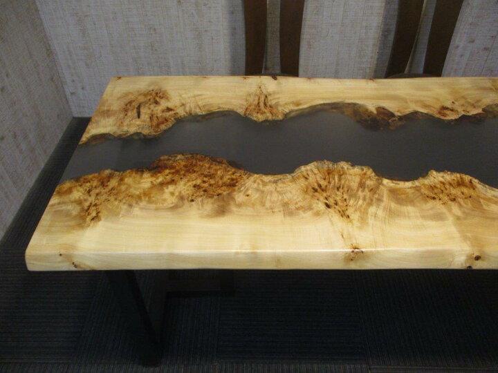 楽天市場】# 1206□ ポプラ レジンテーブル 樹脂加工一枚板 一枚板  