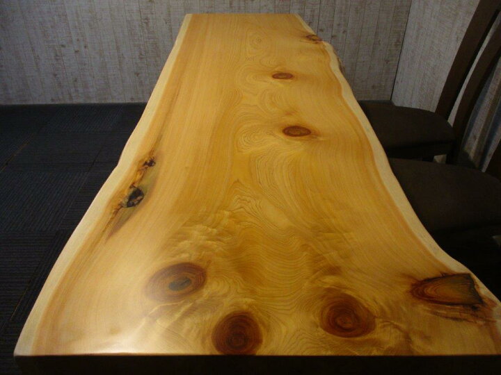 楽天市場】# 1249□ 檜 ヒノキ 長さ218.5～220cm 一枚板 ダイニング 