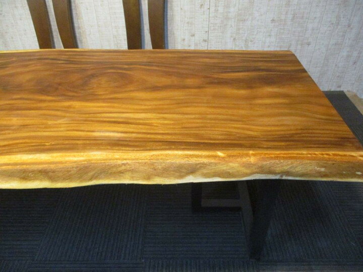 楽天市場】# 1274□ モンキーポッド 長さ213cm 一枚板 ダイニング 