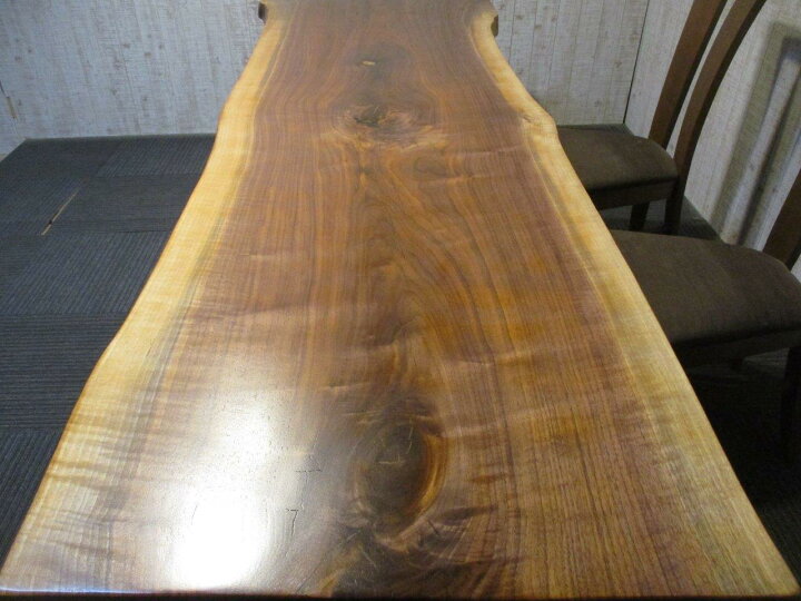 楽天市場】# 1363□ ウォールナット 長さ247.5cm 一枚板 ダイニング 