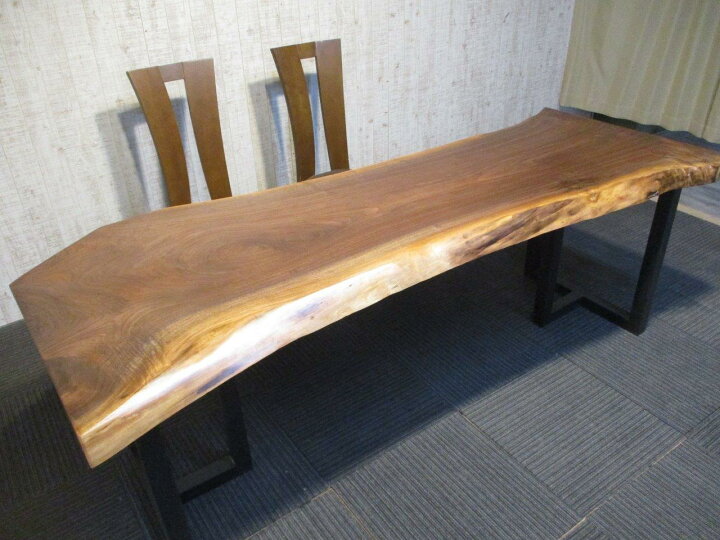 楽天市場】# 1375□ ウォールナット 長さ210.5cm 一枚板 ダイニング 