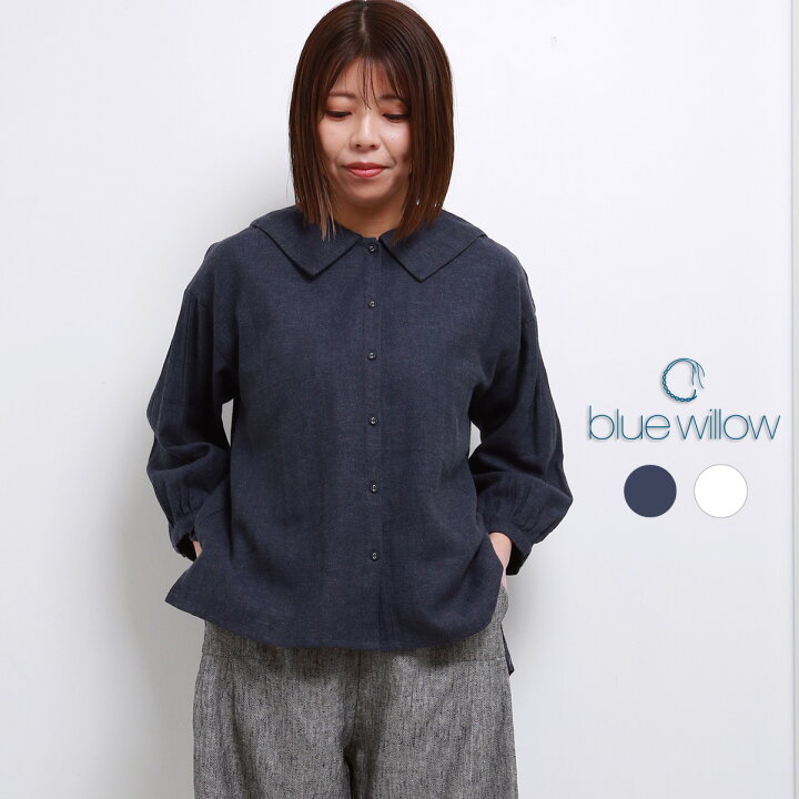 楽天市場】【SALE 20%OFF】 blue willow コットンリネンセーラーカラー 