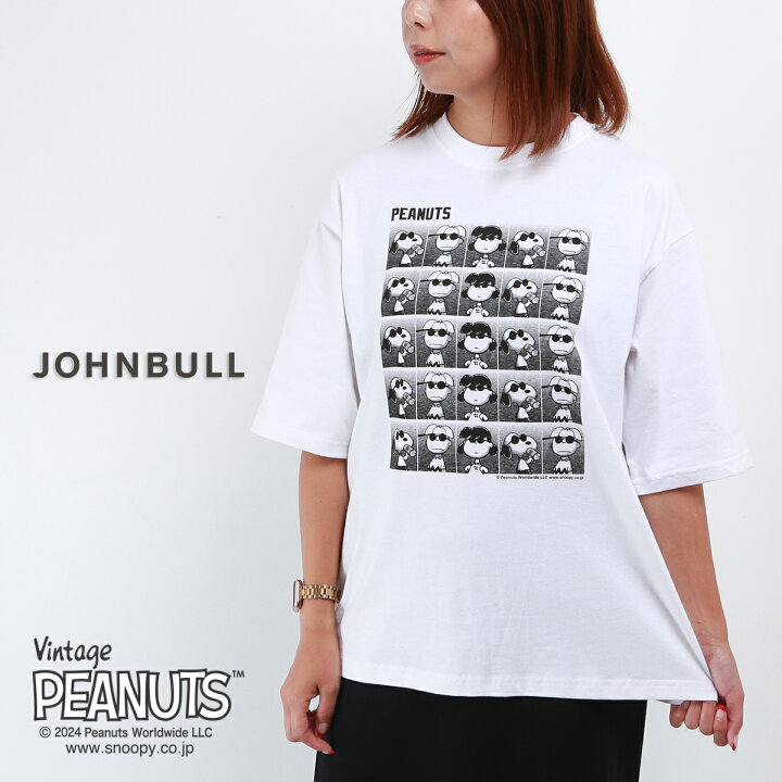 楽天市場】JOHNBULL スヌーピー PEANUTS ALIGNS プリントTシャツ 