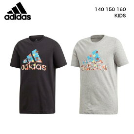 アディダス キッズ tシャツ 半袖【 adidas Tシャツ ジュニア BMHGAME イラストBOS 】シンプル ロゴ ロゴt 綿100％ 子供 子供服 140 150 160 中学生 子供服 男の子 ボーイズ スポーツウェア かっこいい スポーツ ウエア ブランド 通学 サッカー