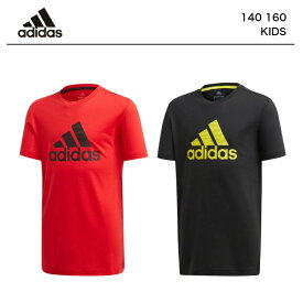 アディダス キッズ tシャツ 半袖【 adidas アディダス tシャツ ジュニア キッズ BTRPRIME 】シンプル ロゴ ロゴt 子供 140 150 160 小学生 中学生 子供服 男の子 スポーツウェア かっこいい スポーツ ウエア サッカー バスケット 運動 体育 黒T 黒 赤