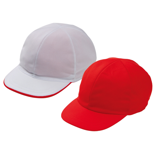 紅白帽子 ニット ネームシート付き 体育 赤白帽子 体操 学校 体育用品