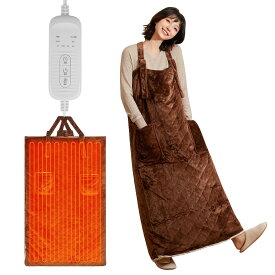 Ilake 電気毛布 着る 省エネ 55W 着たまま歩ける 着るこたつ 敷き 掛け 7段階温度調節 6段階切タイマー 丸洗い可能 ダニ退治機能 男女兼用 適応身長158-180cm 全身用 ひざ掛け 厚手素材 足入れヒーター 電気足温器 着るこたんぽ 敷毛布 防寒対策