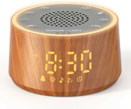 Dreamegg ホワイトノイズマシン 25曲癒し音 目覚まし時計 おしゃれ 大音量 100dB【7種アラーム音×32段階…