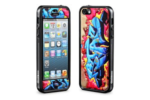 Apple iPhone SE/5/5S P[Xی̓AbvIyid AmericazCushi+vXyGraffiti-BLUzyiPhone SE/5/5S 3DNbVV[zyRCPzy10P23Apr16z