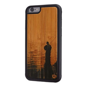 �yTwig Case�z�yGone Fishin'-Bamboo�ziPhone 6/6S/6 Plus/6S Plus ���T�C�N���E�b�h�P�[�X�yTwig Case ���{���㗝�X�z�y�Đ��؍ށz�y�ؐ�iPhone�P�[�X�z