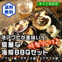 アワビが美味い！豪華なBBQセット！（アワビ4個サザエ8個大アサリ8個）[魚介類] ランキングお取り寄せ