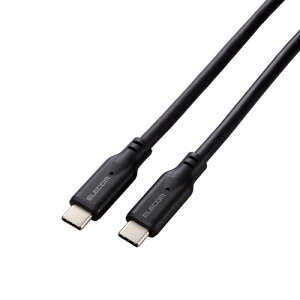 ELECOM(エレコム) タイプC ケーブル ( USB Type-C to C ) 0.5m PD 100W USB10Gbps準拠 【 MacBook Pro iPad iPhone 等 TypeC 機器対応 】 ブラック