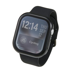 ELECOMiGRjAbvEHb` Jo[ Apple Watch Series 11 / 10 [ 46mm ] tJo[ P[X KX 10H ^bN ϏՌPCt[ wh~ Uh~ ubN 4549550413541