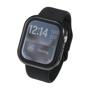 ELECOMiGRjAbvEHb` Jo[ Apple Watch Series 11 / 10 [ 42mm ] tJo[ P[X KX 10H ^bN ϏՌPCt[ wh~ Uh~ ubN 4549550413572