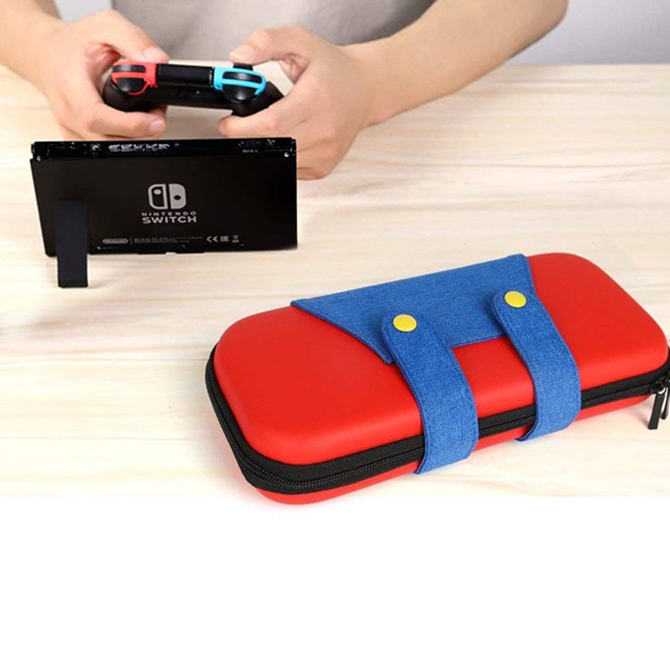 Nintendo Switch 有機ELモデル キャラクター キャリー ケース 簡易 スタンド機能 軽量 頑丈 丈夫 ニンテンドー スイッチ 本体  入れ 任天堂スイッチ 収納 保護 セミハード ケース Joy Con 入れ USB Type C ケーブル 入れ 小物入れ イヤホン キャリーケース  | 
