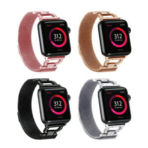 ���݌Ɍ��������Apple Watch �A�b�v���E�H�b�` Milanese with diamond design stainless steel bands �~���l�[�[ with �_�C�������h �f�U�C�� �X�e�����X �X�`�[�� �o���h �X�e�����X �Z���u ������ �I���W�i�� 