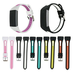 Fitbit Charge 3 / 4 �t�B�b�g�r�b�g �`���[�W 3 / 4 Double color T style silicone belt �_�u�� �J���[ T �X�^�C�� �V���R�� �x���g 2�F �V���R�� �X�|�[�c �x���g �o���h �r���v�o���h �����o���h �r���v�x��