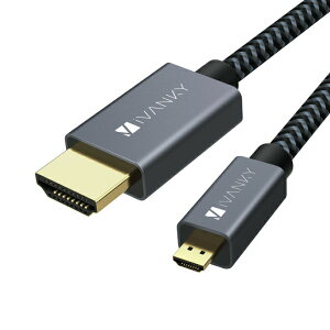 iVANKY VBA31 1m Grey & Black 4K Micro HDMI to HDMI Cable 4K/60Hz HDMI  o [q er vY}er vWFN^[ fW^J X}z X}[gtH ^ubg IXX ֗ObY 
