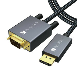 iVANKY VBC71 2m Gray & Black 1080P@60Hz DisplayPort to VGA Cable DP|[g m[gp\R fXNgbv VGA|[g vWFN^[ j^[ er tHD 1080p rfIb`t[ X ݌v c ~[eB