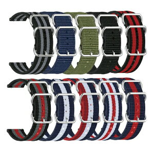 Nylon silver buckle belt iC Vo[ obN xg 20MM 22MM VR X}[gEHb` X}[gv xg oh ~^[ A[~[ R Samsung TX Garmin K[~ LG 