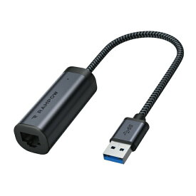 RAMPOW RCB38 USB A to RJ45 Adapter 高速 有線LAN アダプター RJ45-USB Windows MacOS Linux Nintendo Switch TVモード 動作確認済み 10 / 100 / 1000Mbps イーサネット 対応 安定 在宅勤務支援 人気 オススメ 便利グッズ 送料無料