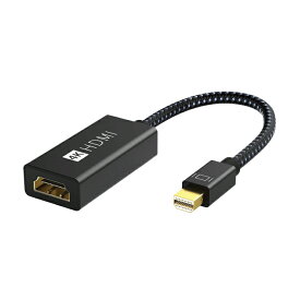 iVANKY VBL08 20cm Black Mini DisplayPort to HDMI Adapter ミニ ディスプレイポート to HDMI アダプター 4K@60Hz 変換アダプター モニター プロジェクター Apple Mac, MacBook Air/Pro, iMac, Surface Pro/Dock対応 Minidisplay 送料無料