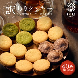 訳あり クッキー お菓子 スイーツ ギフト ご褒美 送料無料 5種 詰め合わせ 40枚 焼菓子 抹茶 ココナッツ メープル バニラ ココア アソート おしゃれ 可愛い 退職 お返し プチギフト プレゼント 手土産 お土産 手土産 かわいい クリスマス 年始年始 帰省