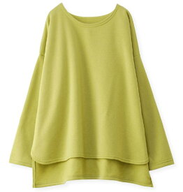 裏起毛 カットソー レディース ◆【DEALポイントバック】【SALE50】【M〜L】綿混 ストレッチ 裏起毛 クルーネック前後差ドロップショルダー 長袖カットソー【エコ包装】[cs]■メール便不可■[ オフィス カジュアル ママ 春 秋 冬 ][rg]