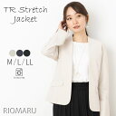 ジャケット レディース アウター 春 夏 秋 ◆【M〜LL】TR ストレッチ ノーカラー ウォッシャブル 長袖 ジャケット（裏地なし）[jk]■メール便不可■[ フォーマル セレモニー 入学式 入園式 卒業式 七五三 オフィス カジュアル ママ 大きいサイズ ][rc]