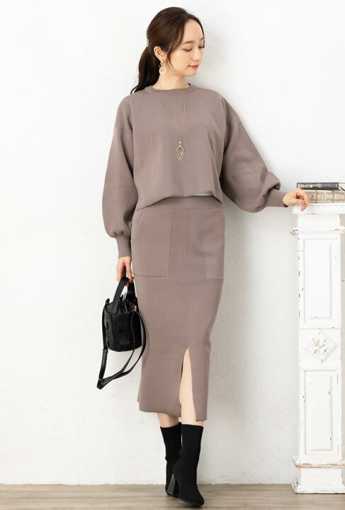 楽天市場】セットアップ 冬 ニット レディース 秋 春 ◇【SALE30】 12G  