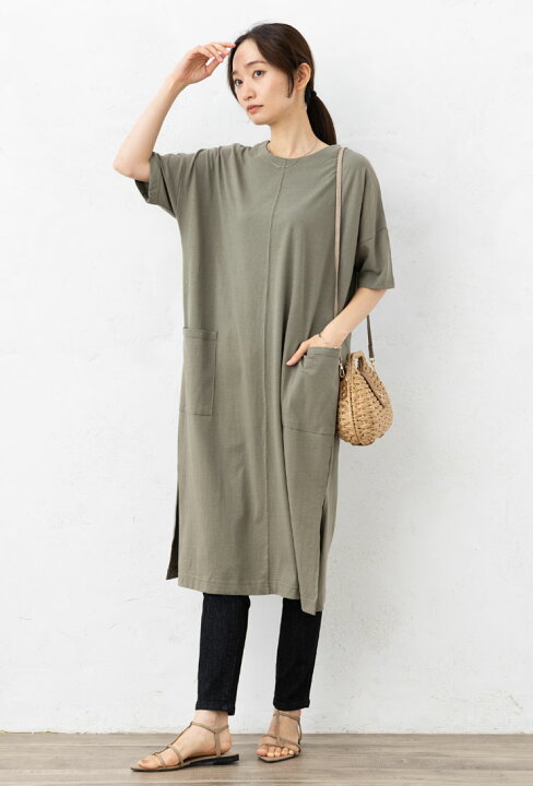 楽天市場】ロング Tシャツ チュニック 半袖 春 夏 ◇【SALE40】【M〜L 