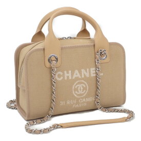 【SALE】【中古】【SAランク】CHANEL シャネル ボーリングバッグ 2WAYバッグ プレート ミックスファイバー キャンバス×レザー A92749 B07300 NG127【ISEYA】