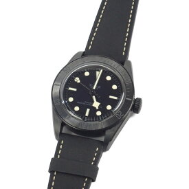 【中古】【Aランク】 TUDOR チューダー ヘリテージ ブラックベイ メンズ 腕時計 79210CNU セラミック レザーベルト ブラック文字盤 防水200m【ISEYA】