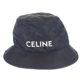 【中古】【ABランク】CELINE セリーヌ キルティング バケットハット 帽子 2AUB0930C.38NO ナイロンツイル ブラック Mサイズ メンズ ファッション小物【ISEYA】