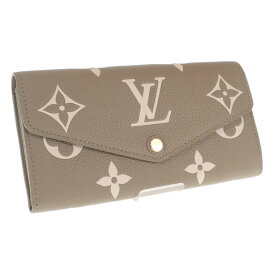 【中古】【SAランク】LOUIS VUITTON ルイヴィトン ポルトフォイユ・サラNM 長財布 M82516 アンプラント カーキ グリーン モノグラム レディース【ISEYA】