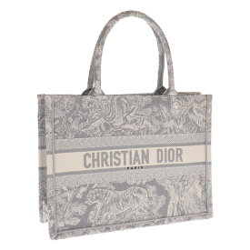 【中古】【Sランク】Christian Dior クリスチャンディオール ブック トートバッグ ミディアム M1296ZRGO_M932 キャンバス グレー レディース【ISEYA】