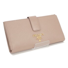 【中古】【ABランク】PRADA プラダ サフィアーノレザー 財布 長財布 1MV025_QWA_F0236 サフィアーノ ピンクベージュ ゴールド金具【ISEYA】