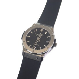 【中古】【Aランク】HUBLOT ウブロ クラシックフュージョン チタニウム メンズ 腕時計 511.NX.1170.RX チタン ラバーベルト 黒 ブラック文字盤【ISEYA】