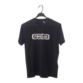 【中古】【ABランク】Moncler モンクレール MAGLIA フロント刺繍ロゴTシャツ 半袖 トップス F10928C71110 8390T コットン ブラック Sサイズ メンズ【ISEYA】