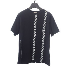 【中古】【ABランク】Moncler モンクレール MAGLIA フラグメントTシャツ 半袖 E209U8002550 8392B コットン ブラック XSサイズ メンズ【ISEYA】
