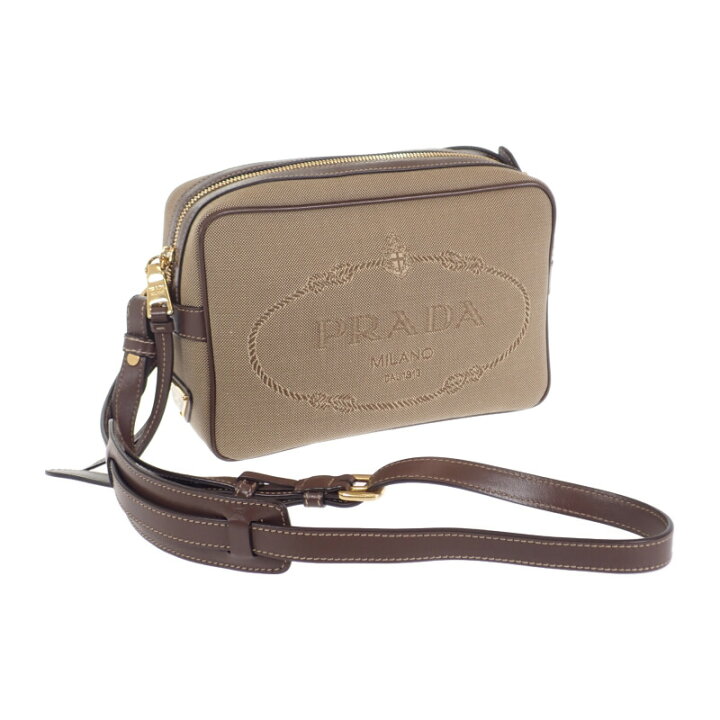 楽天市場】【中古】プラダ PRADA ロゴ ジャガードショルダー 
