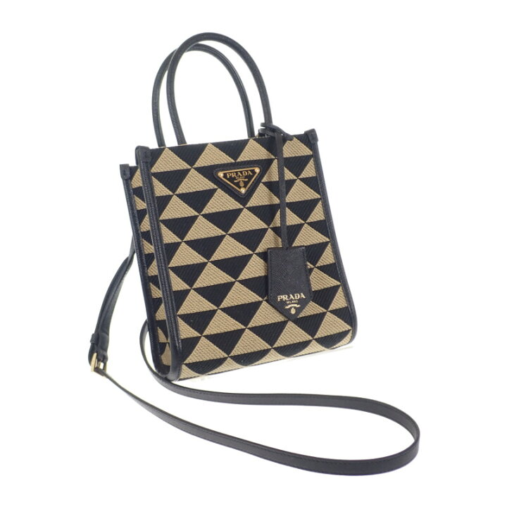 楽天市場】【中古】プラダ PRADA シンボル エンブロダイリー ミニ  