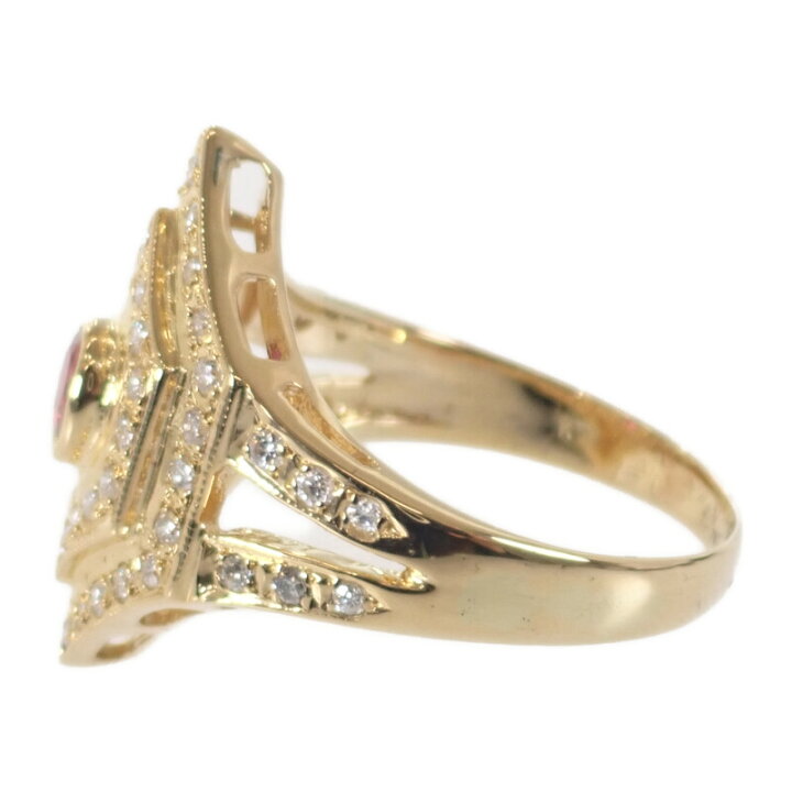 楽天市場】【中古】 K18YG デザインジュエリー リング 指輪 K18  