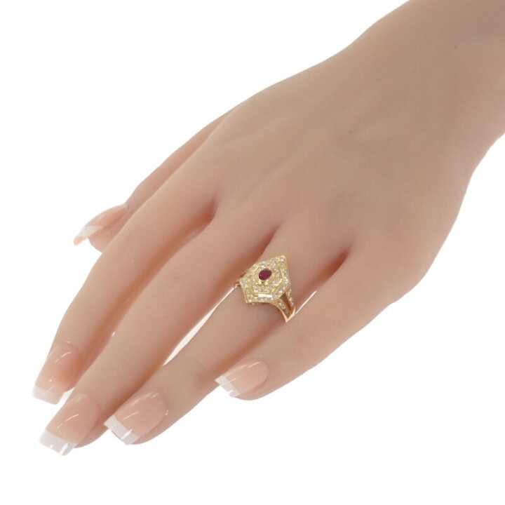 楽天市場】【中古】 K18YG デザインジュエリー リング 指輪 K18  