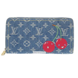 ルイヴィトン LOUIS VUITTON LV × TM ジッピー ウォレット M23161 長財布 モノグラムデニム ブルー ゴールド金具 レディース メンズ 美品【中古】【Aランク】